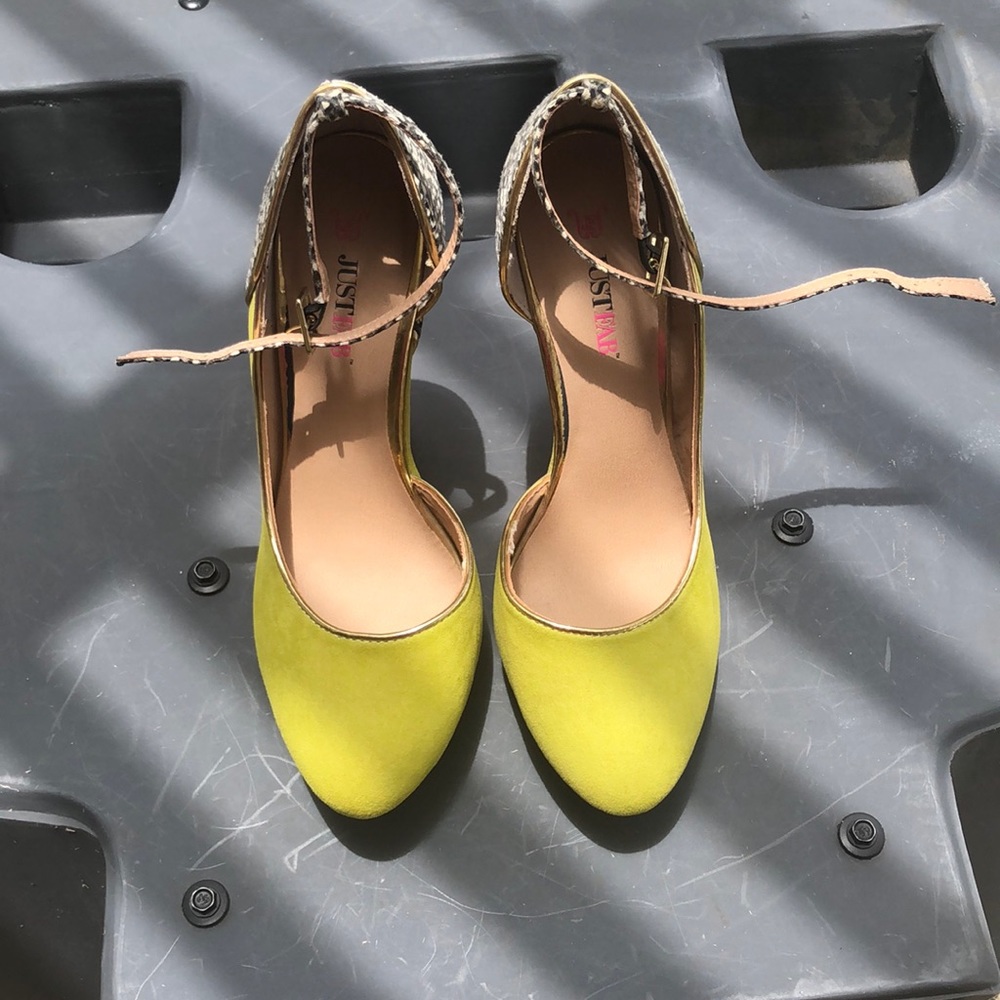 Pear green justFab heels